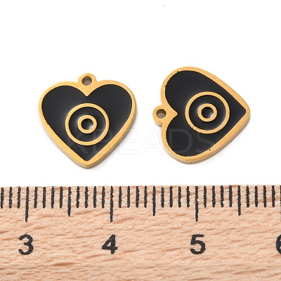 Ion Plating(IP) 304 Stainless Steel Enamel Charms STAS-M102-46G-1