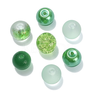 100Pcs Transparent Frosted Glass Beads Strands GLAA-CJ0002-04-1