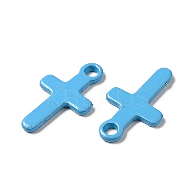 Spray Painted 201 Stainless Steel Pendants STAS-G304-08D-1
