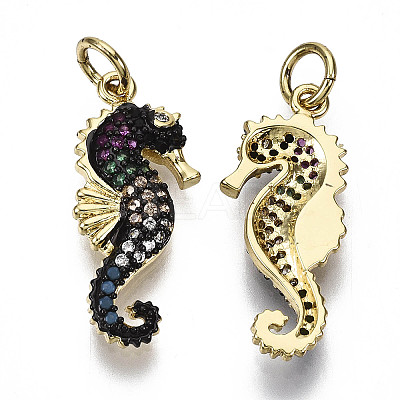 Brass Micro Pave Cubic Zirconia Pendants LS-ZIRC-N039-069-NF-1