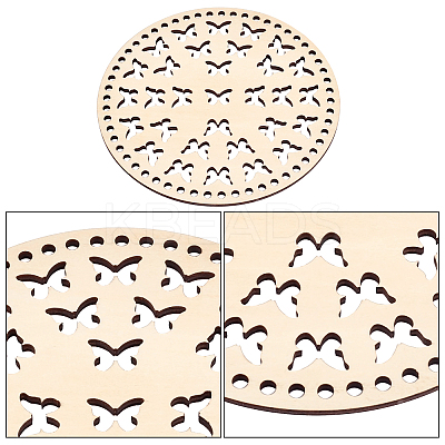 Wooden Basket Bottoms AJEW-WH0126-07A-1