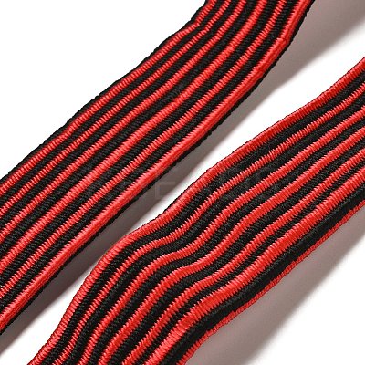 Latex Adjustable Flat Strap with Anti-Rust Iron Hooks AJEW-M042-01B-1
