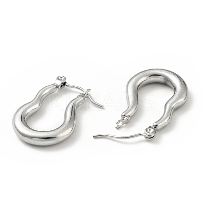 Non-Tarnish 304 Stainless Steel Twist Oval Hoop Earrings for Women EJEW-G293-07P-1