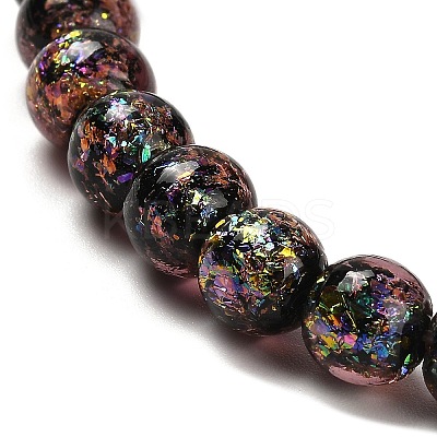 Handmade Dichroic Foil Glass Beads Strands DICH-U001-02J-1