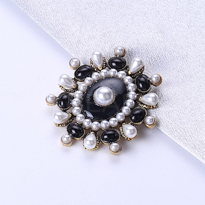Golden Alloy Brooches PW-WG25DE7-01-1