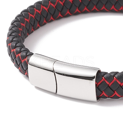 Microfiber Imitation Leather Braided Cord Bracelets BJEW-E345-07-P-1