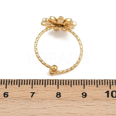 304 Stainless Steel Enamel Open Cuff Rings for Women RJEW-K303-09G-1
