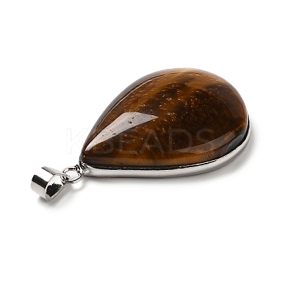 Natural Tiger Eye Pendants G-R486-03P-C-1