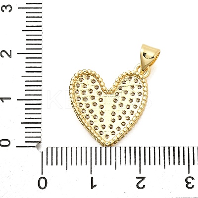 Brass Micro Pave Cubic Zirconia Pendants KK-C087-19G-1