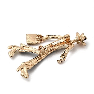 Alloy Enamel Pins for Clothes for Women JEWB-F042-12B-G-1