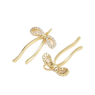 Brass Micro Pave Cubic Zirconia Pendants KK-A269-21G-1
