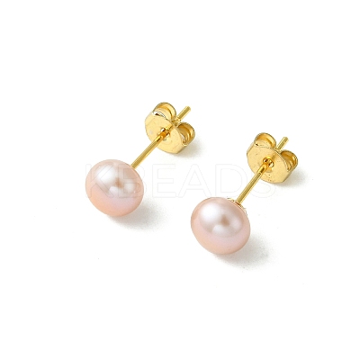 Natural Cultured Freshwater Pearl Stud Earrings EJEW-JE07273-1