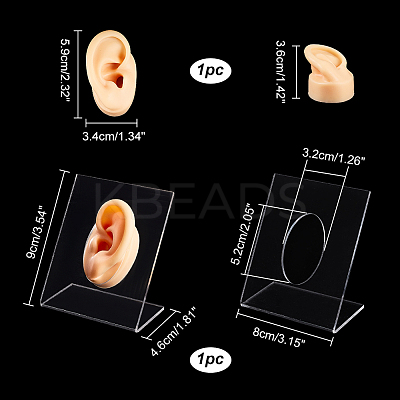 Soft Silicone Left Ear Displays Mould EDIS-WH0021-14B-1