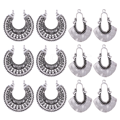 24Pcs 2 Styles Tibetan Style Zinc Alloy Pendants FIND-DR0001-47-1