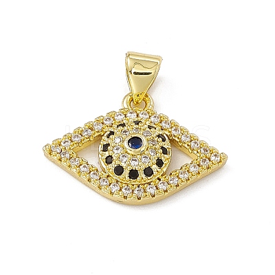 Rack Plating Brass Micro Pave Colorful Cubic Zirconia Pendants ZIRC-I061-13G-1
