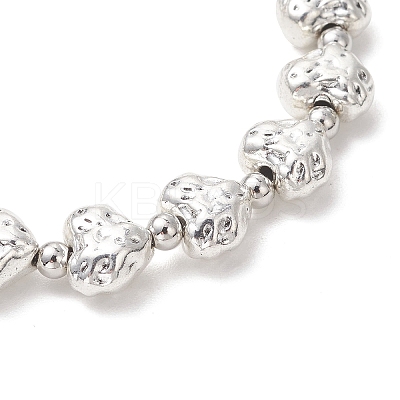 2Pcs 2 Styles Alloy & Electroplate Non-magnetic Synthetic Hematite Beaded Stretch Bracelets for Women BJEW-JB13373-1
