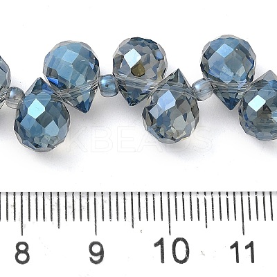 Electroplate Glass Beads Strands X-EGLA-D030-17L-1