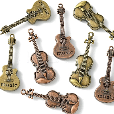 8Pcs 4 Styles Tibetan Style Alloy Pendants FIND-FS0002-60-1