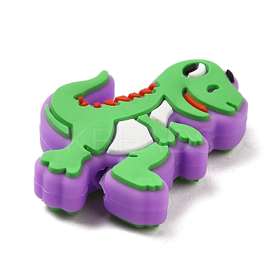 Cartoon Dinosaur Food Grade Eco-Friendly Silicone Focal Beads SIL-Q022-05A-1