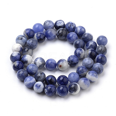 Natural South Africa Sodalite Beads Strands G-S259-35-12mm-01-1