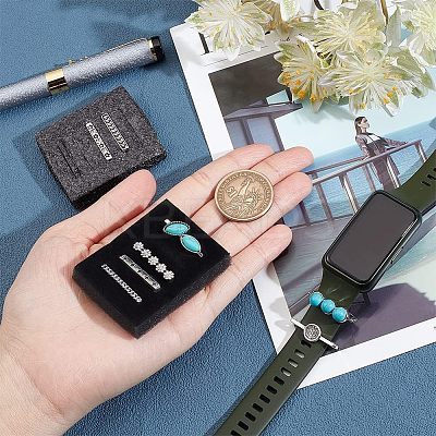 8Pcs Synthetic Turquoise Horse Eye Watch Band Charms FIND-NB0003-22-1