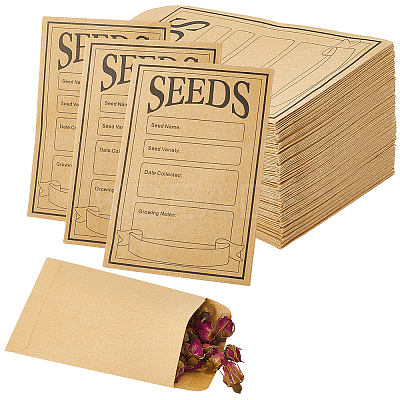Self-Adhesive Kraft Paper Seed Saving Envelopes AJEW-WH20011-80B-1