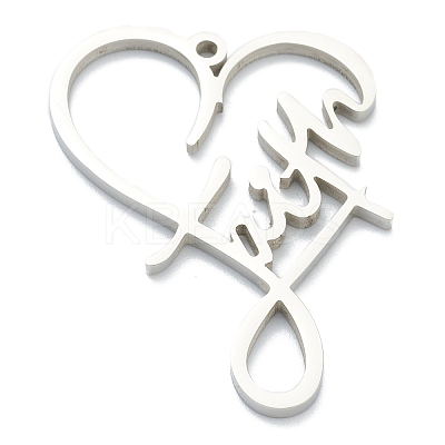 Non-Tarnish 304 Stainless Steel Pendants STAS-B016-06P-1