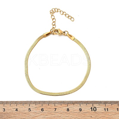304 Stainless Steel Herringbone Chains Bracelet for Men Women LS-BJEW-D450-01G-03-1