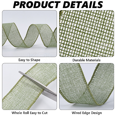 Burlap Ribbons For Craft Making OCOR-WH20012-22C-1