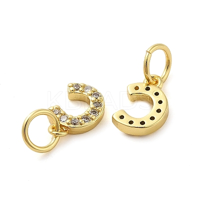 Brass Micro Pave Cubic Zirconia Pendants KK-M273-02G-C-1