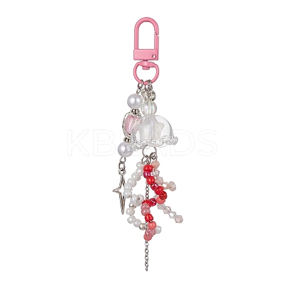 Luminous Acrylic Star Pendant Decoration HJEW-JM01443-01-1
