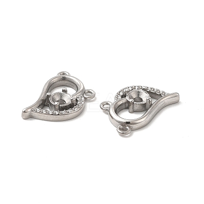 Non-Tarnish 304 Stainless Steel Pendant Rhinestone Settings STAS-F284-23P-1