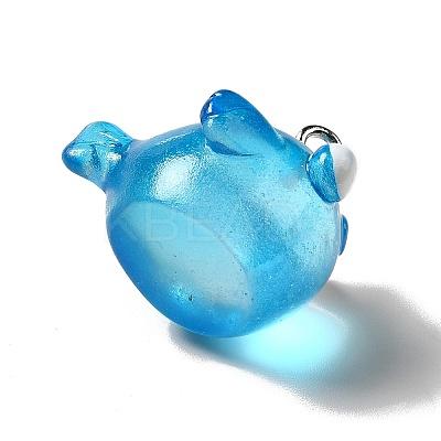Marine Series Transparent Resin Pendants RESI-E031-02P-11-1