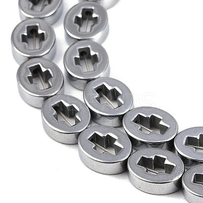 Electroplated Synthetic Non-magnetic Hematite Beads Strands G-K375-C01-01-1
