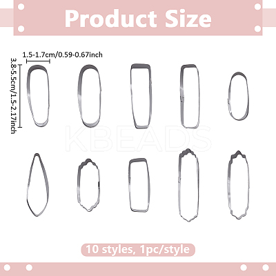 10Pcs Stainless Steel Molds DIY-ME0002-41-1