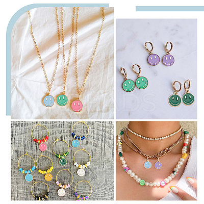 52Pcs 13 Colors Alloy Enamel Charms PALLOY-AB00179-1