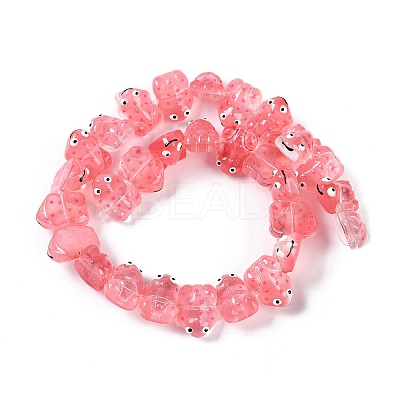 Transparent Glass Enamel Beads Strands GLAA-B021-05H-1