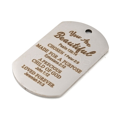Non-Tarnish 201 Stainless Steel Pendants STAS-L079-07P-1