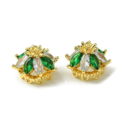 Brass Micro Pave Cubic Zirconia Charms FIND-Z035-08G-1