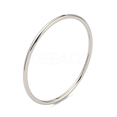 Non-Tarnish 304 Stainless Steel Simple Plain Bangle for Women BJEW-F461-01D-P-1