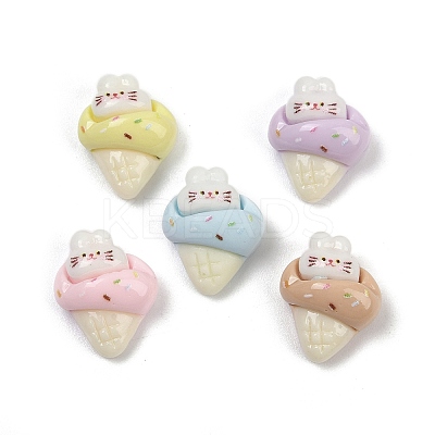 Opaque Resin Cabochons RESI-K043-06D-1