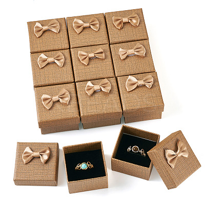 Square Cardboard Paper Ring Gift Storage Boxes CON-TAC0001-17E-1