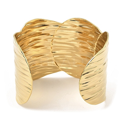 304 Stainless Steel Wide Cuff Bangles BJEW-P302-12G-1