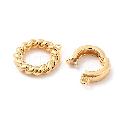 Brass Fold Over Clasps KK-F860-33G-1