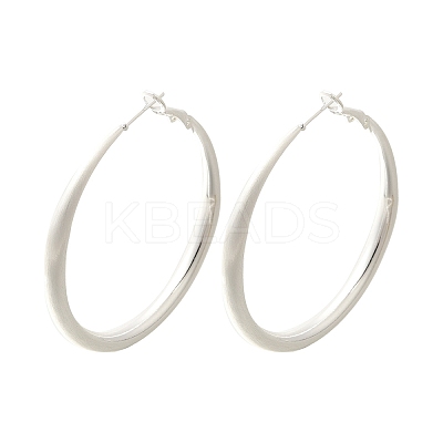 Brass Hoop Earrings for Women EJEW-A121-18C-S-1