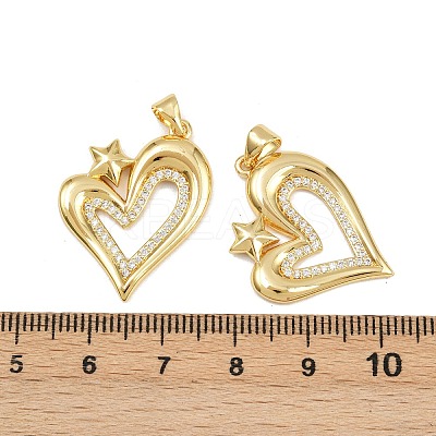 Brass Micro Pave Cubic Zirconia Pendants KK-C132-03I-G-1