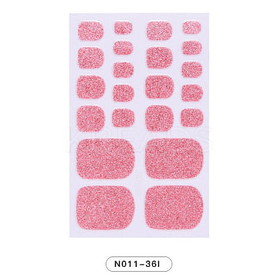 Solid Color Full-Cover Glitter Toenail Wraps MRMJ-N011-36I-1