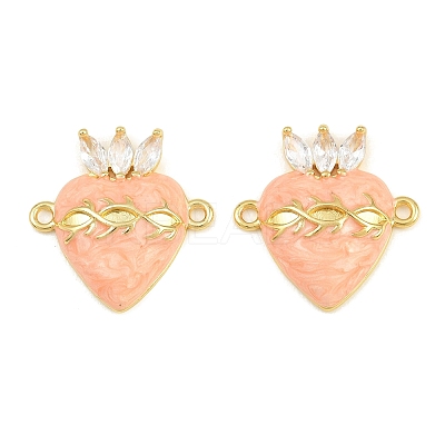 Brass Pave Clear Cubic Zirconia Connector Charms CU-CBA3D67-03G-04-1