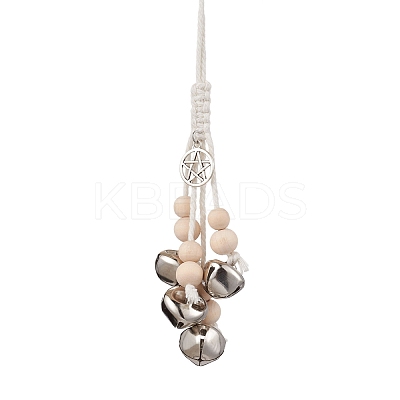 Iron Bell Pendant Decoration HJEW-JM02249-03-1