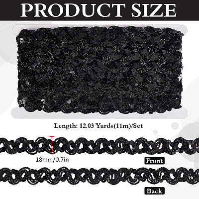 11M Polyester Paillette Ribbons OCOR-WH0078-281A-1